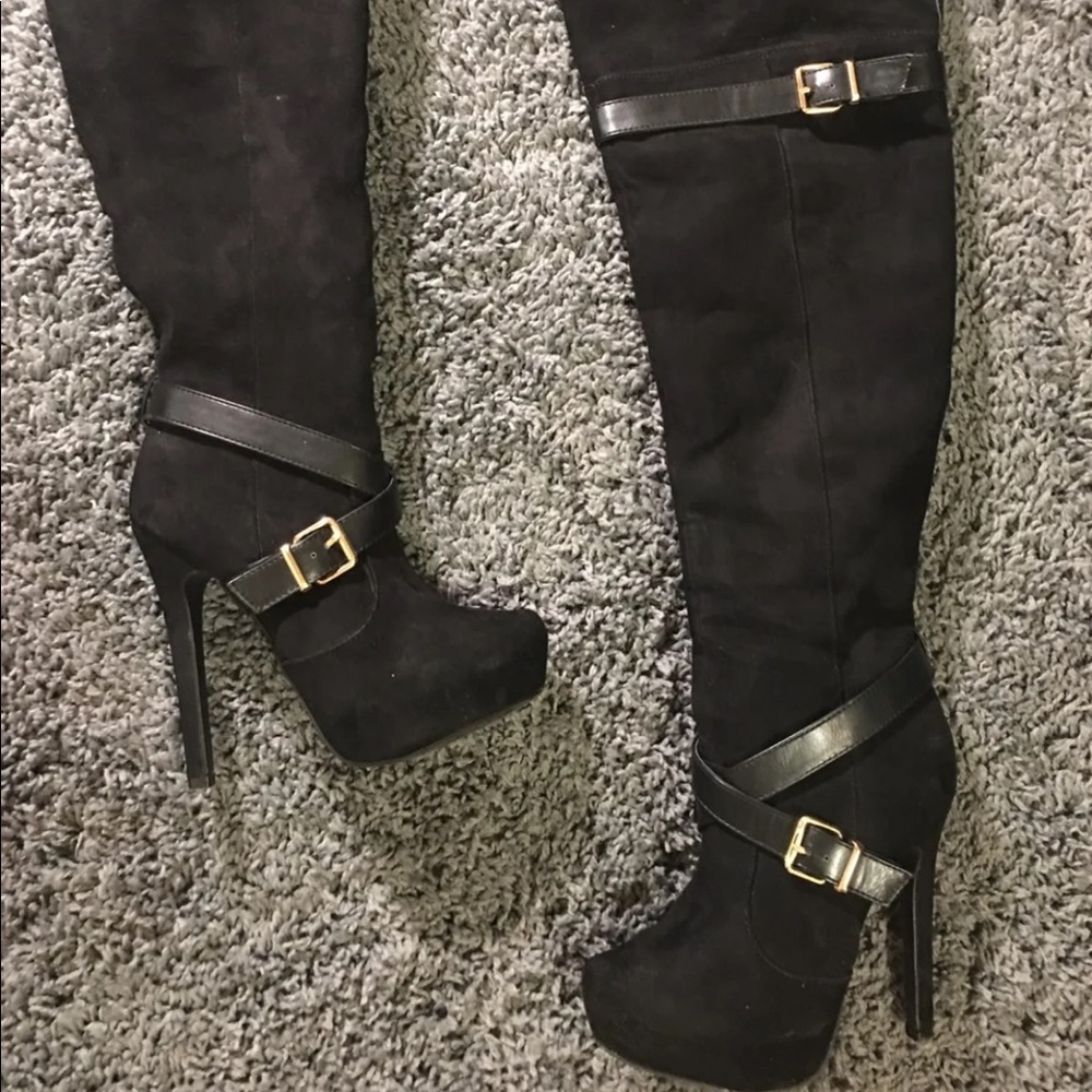 BLACK SEXY THIGH HIGH BOOTS 6.5